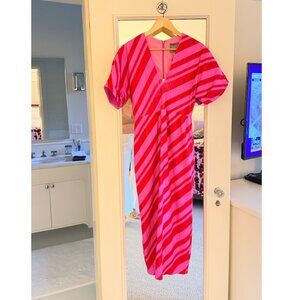 Lela Rose pleated taffeta cocktail dress - size 8 - NWT